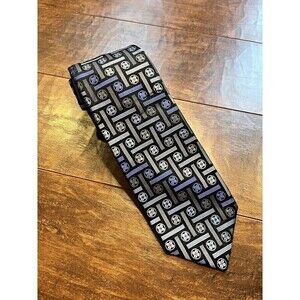 Panache Mens 100% Silk Desiner High Quality Printed Colorful Tie NWT